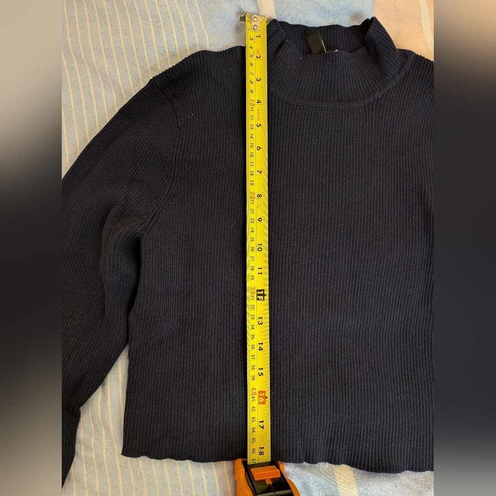 H&M Navy Ribbed Knit Sweater - Picture 5 of 8